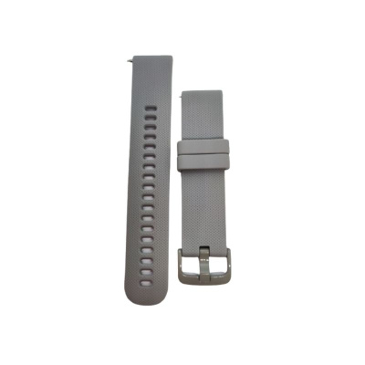Браслет силиконовый без кнопки 22мм для часов Amazfit GTR 47mm, Haylou LS05, Zepp E  (серый)