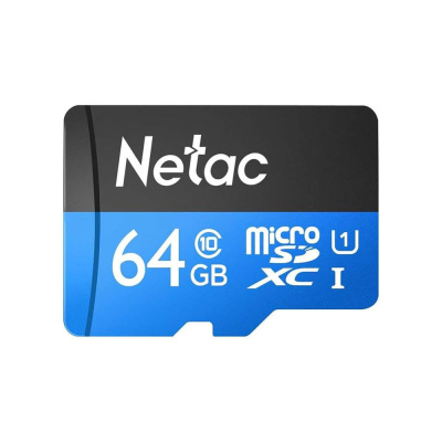 Карта памяти Netac MicroSD 64Gb Class 10 (Model P500)